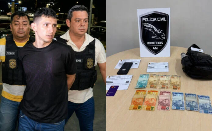 Ezenilson Silva de Souza foi preso pela DEHS após a chacina que matou três pessoas no bairro São Jorge, em Manaus.