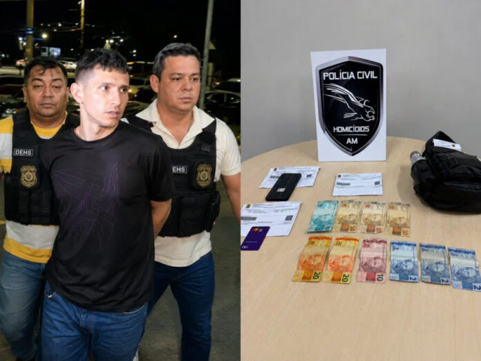 Ezenilson Silva de Souza foi preso pela DEHS após a chacina que matou três pessoas no bairro São Jorge, em Manaus.