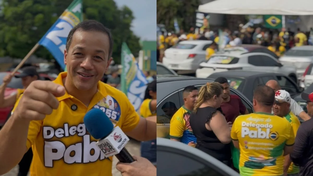 Sabadão teve adesivagem de Delegado Pablo, com mais de 1 mil veículos em apoio à campanha de deputado federal