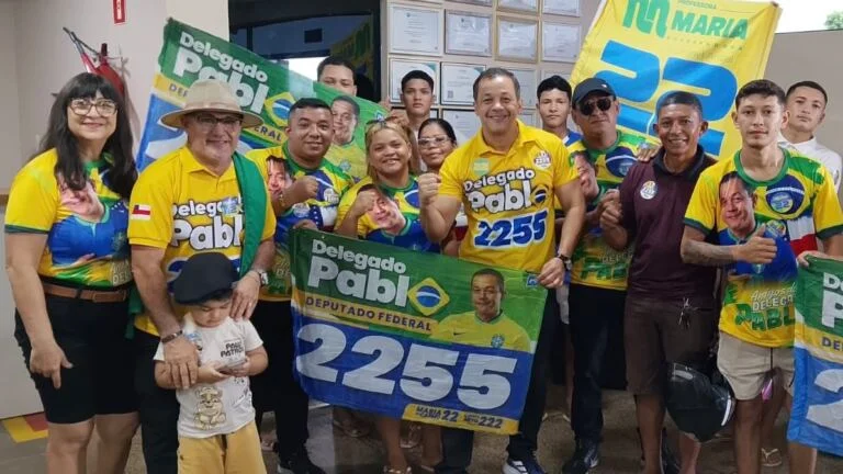 Candidato a deputado federal, Delegado Pablo percorre seis municípios e leva mensagem de Flávio Bolsonaro ao interior do AM