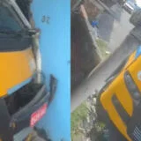 Ônibus ‘Amarelinho’ perde o freio, desce descontrolado e invade casa em Manaus
