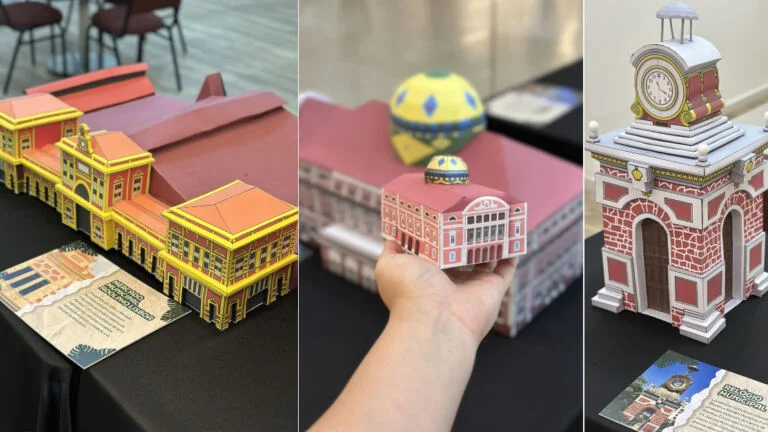 Manaus 357 anos: shopping tem exposição de monumentos em papel e oficinas de arte gratuitas