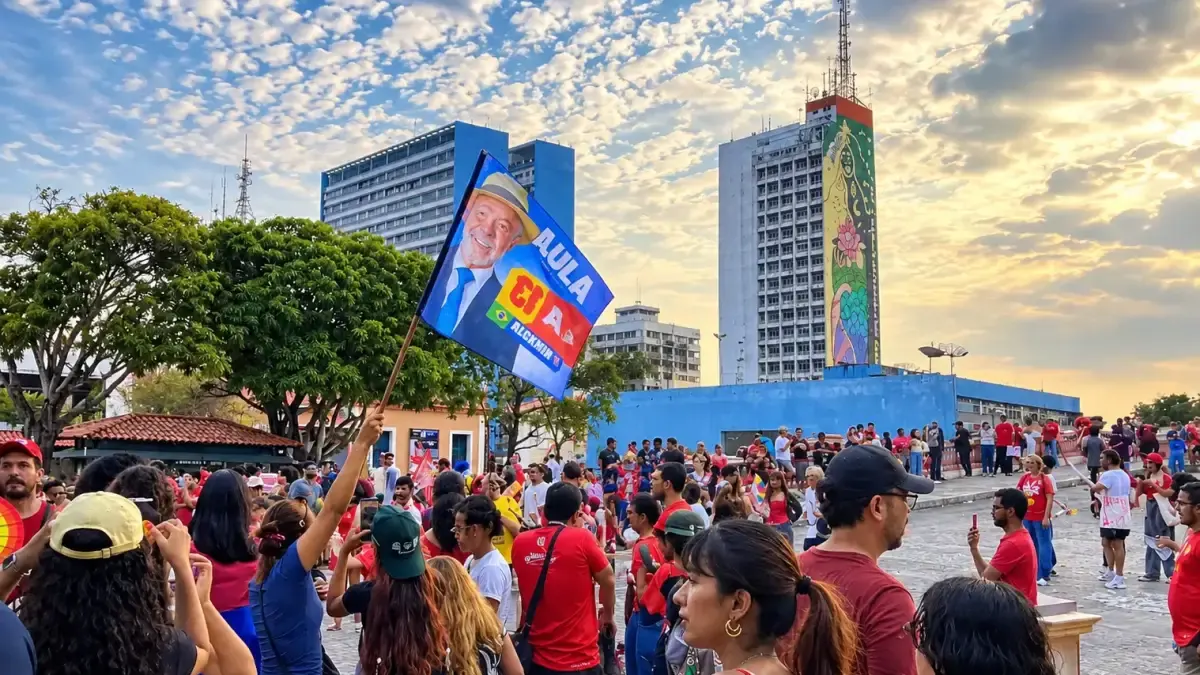 Ação de "vira voto" da campanha de Lula registra baixa adesão no Largo de São Sebastião em Manaus