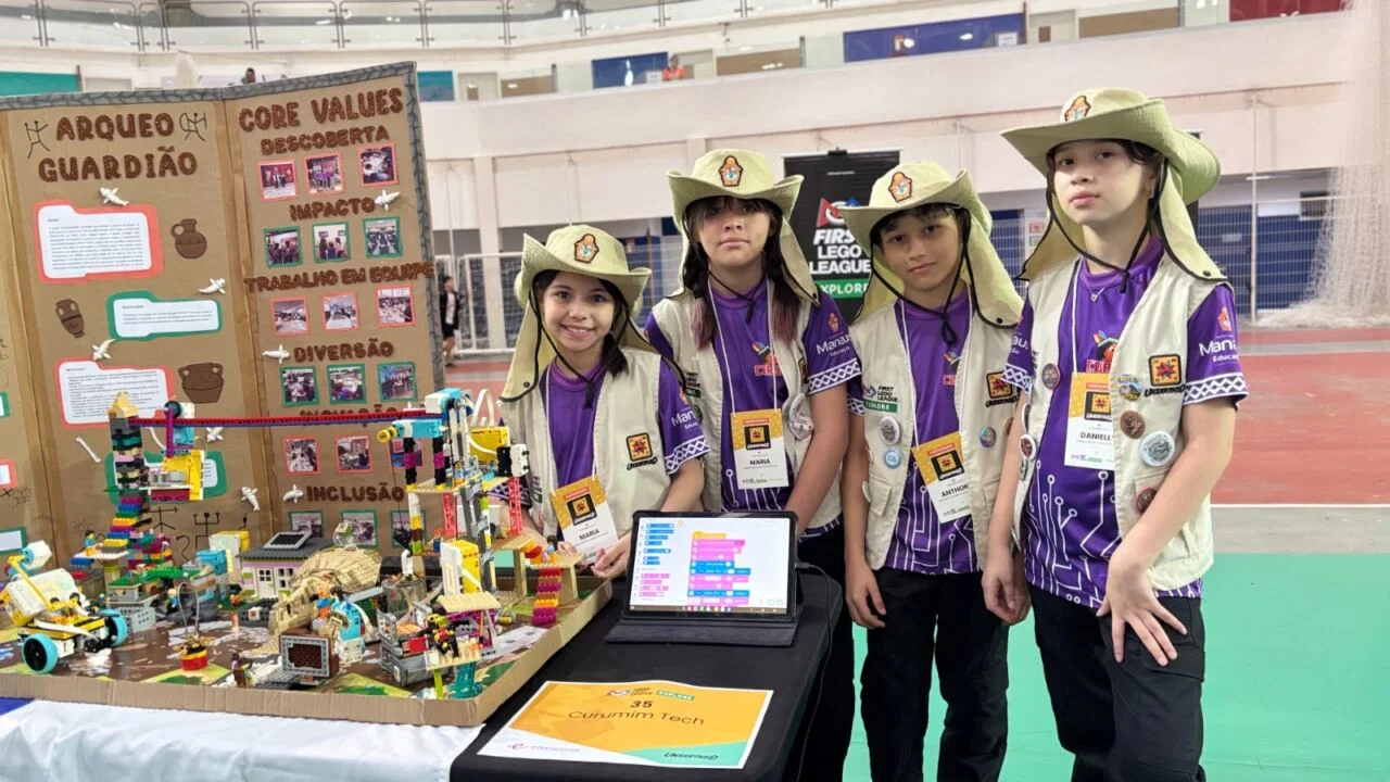 Equipe de robótica da rede municipal de Manaus representa o Amazonas em festival nacional no Rio de Janeiro e leva prêmio ‘Inovação'