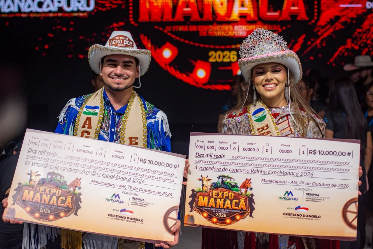 Ana Freitas e Marcos Vinícius são eleitos Rainha ExpoManacá e Agroboy 2026
